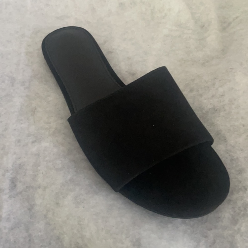 🎄SALE🎄JCrew microsuede single strap sandals. Black